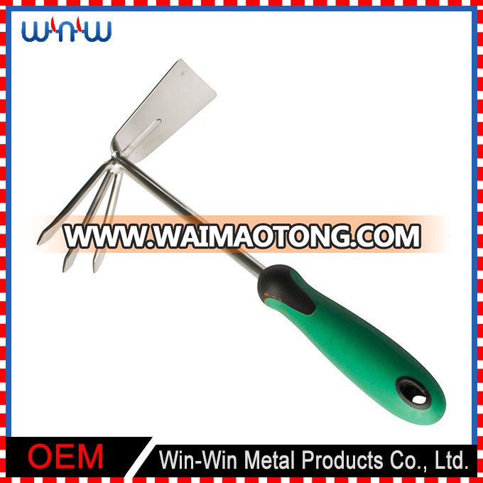 Customized Metal Garden Product Plastic Handle Double Garden Tool