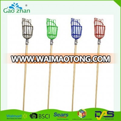 2016 New product iron and aluminum long handle telescoping garden tool fruit picker